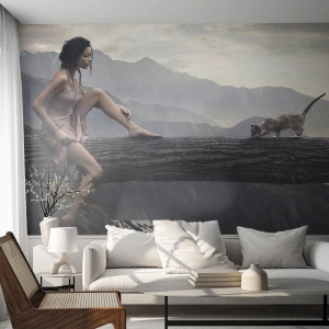 Fotomural Premium Canvas - Picos de belleza - Mujer, Modelo, Paisaje - 200x140 cm