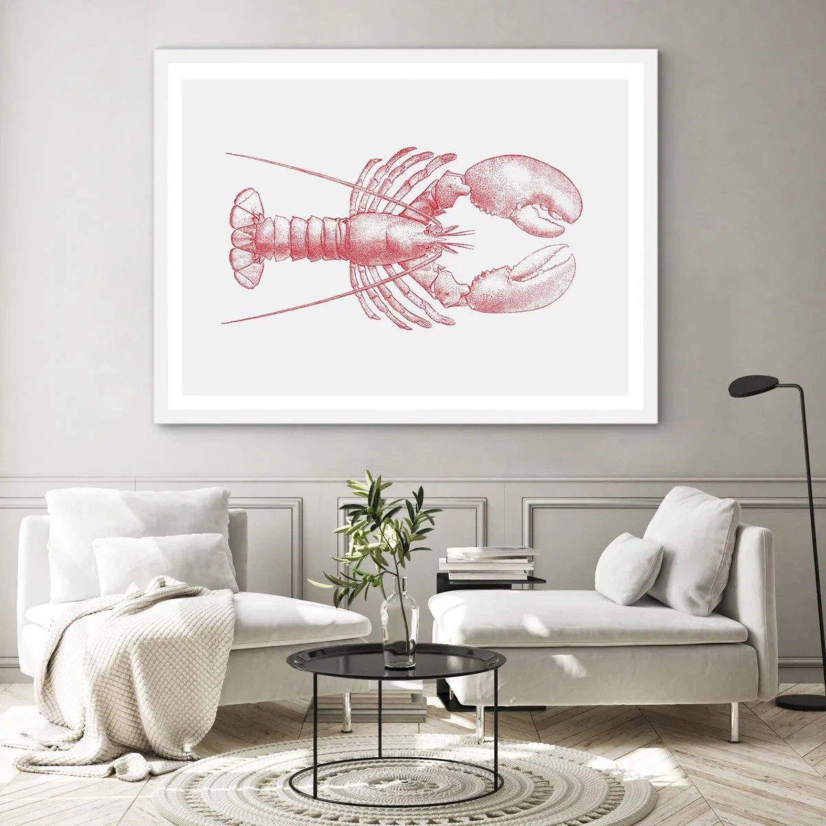 Póster en marco blanco - La reina de los fondos rocosos - 100x70 cm