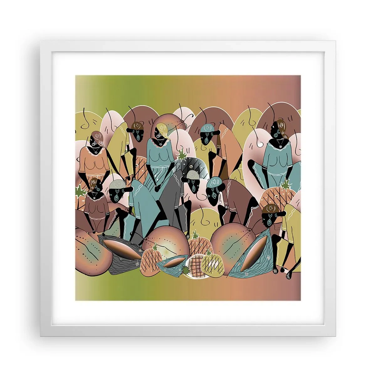 Póster en marco blanco - Se avecina una gran celebración - 40x40 cm