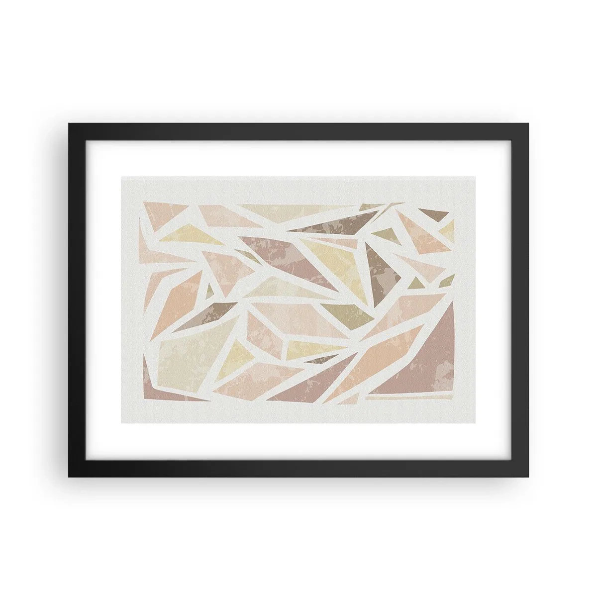 Póster en marco negro - Composición de vidrieras - 40x30 cm