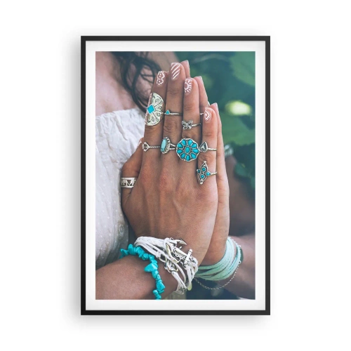 Póster en marco negro - Conocimiento interior - 61x91 cm