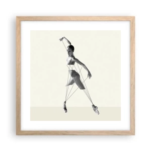 Póster en marco roble claro - Títere de sí misma - 40x40 cm