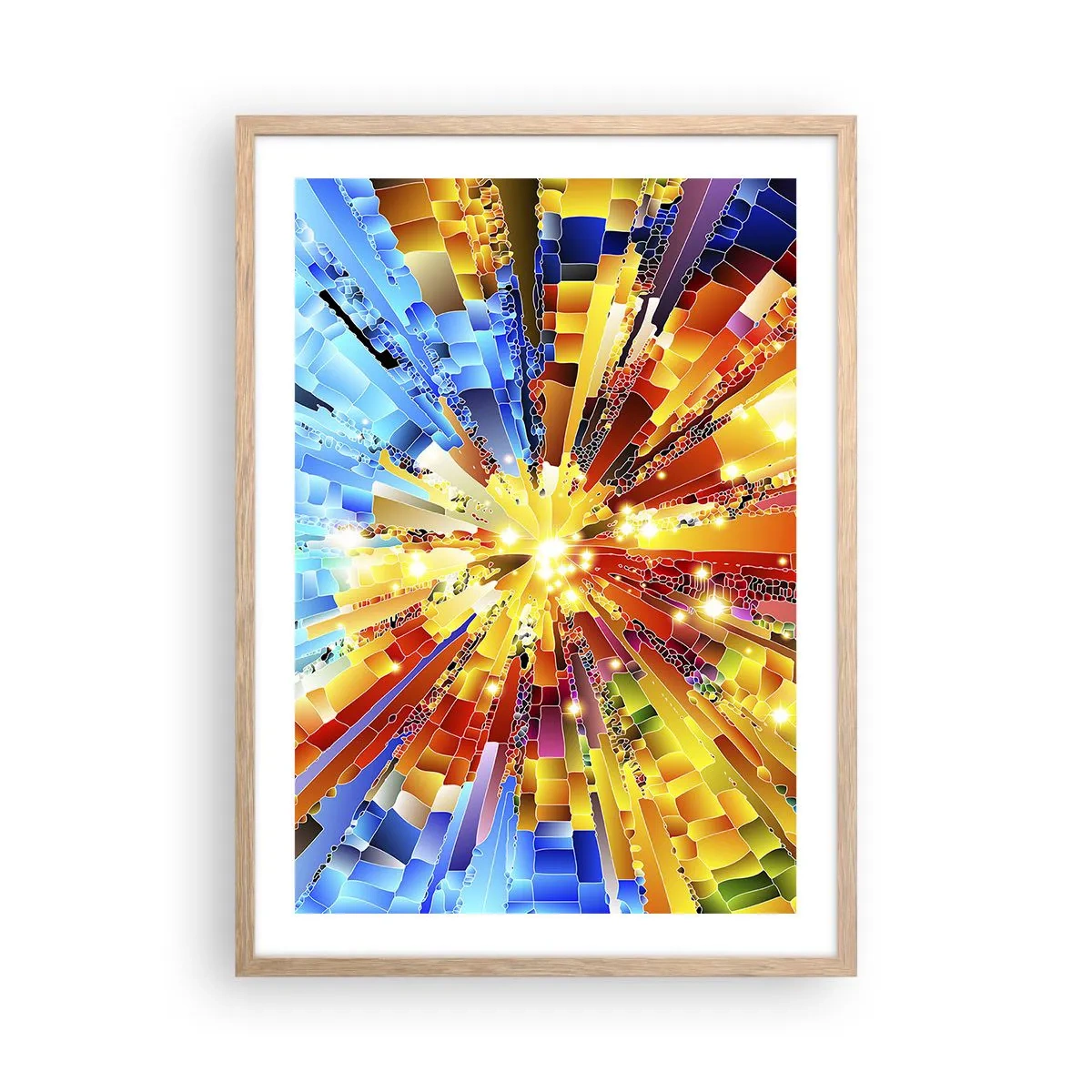 Póster en marco roble claro - In medias res - 50x70 cm