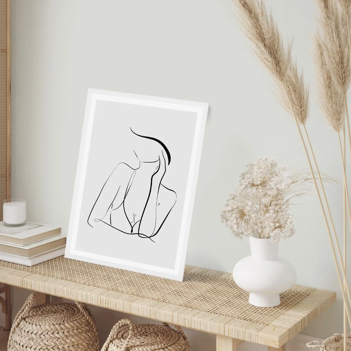 Póster en marco blanco - En la ola de sueños - 50x70 cm