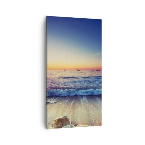 Cuadro sobre lienzo - Impresión de Imagen - ¿Y qué hay tras el horizonte? - 55x100 cm