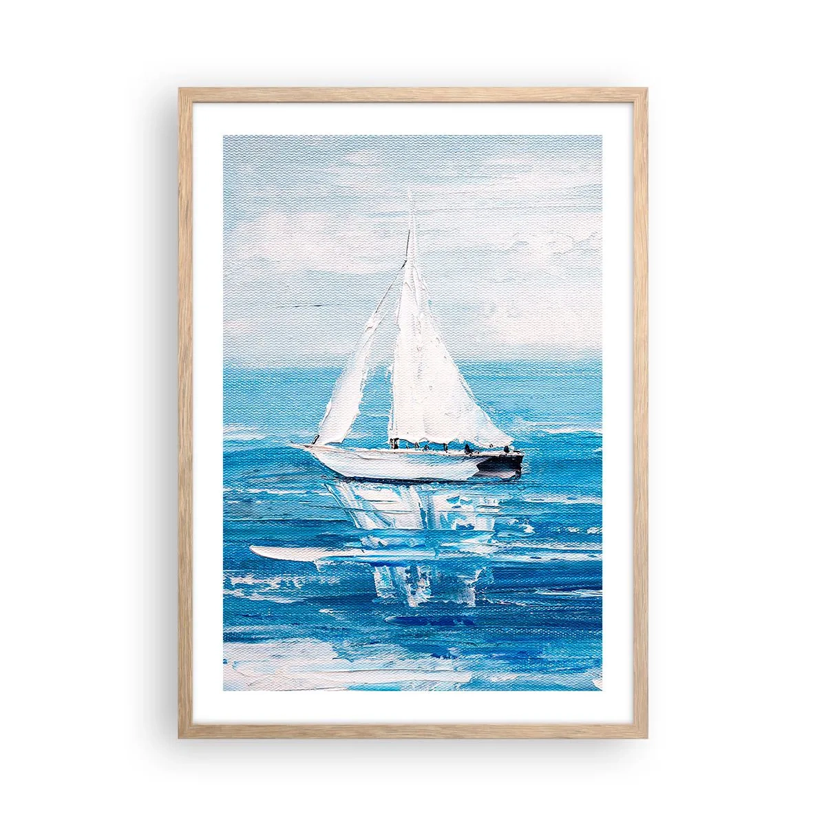 Póster en marco roble claro - Con un amigo a tu lado - 50x70 cm