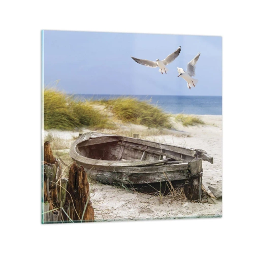 Cuadro sobre vidrio - Impresiones sobre Vidrio - Bañada por el viento - 60x60 cm