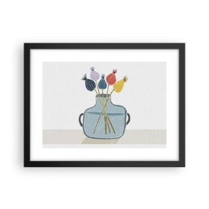 Póster en marco negro - Como una semilla de amapola - 40x30 cm