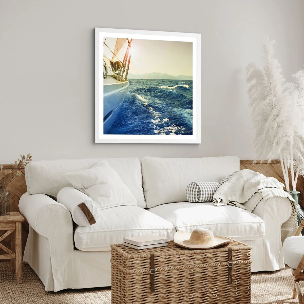 Póster en marco blanco - Para una aventura - 60x60 cm