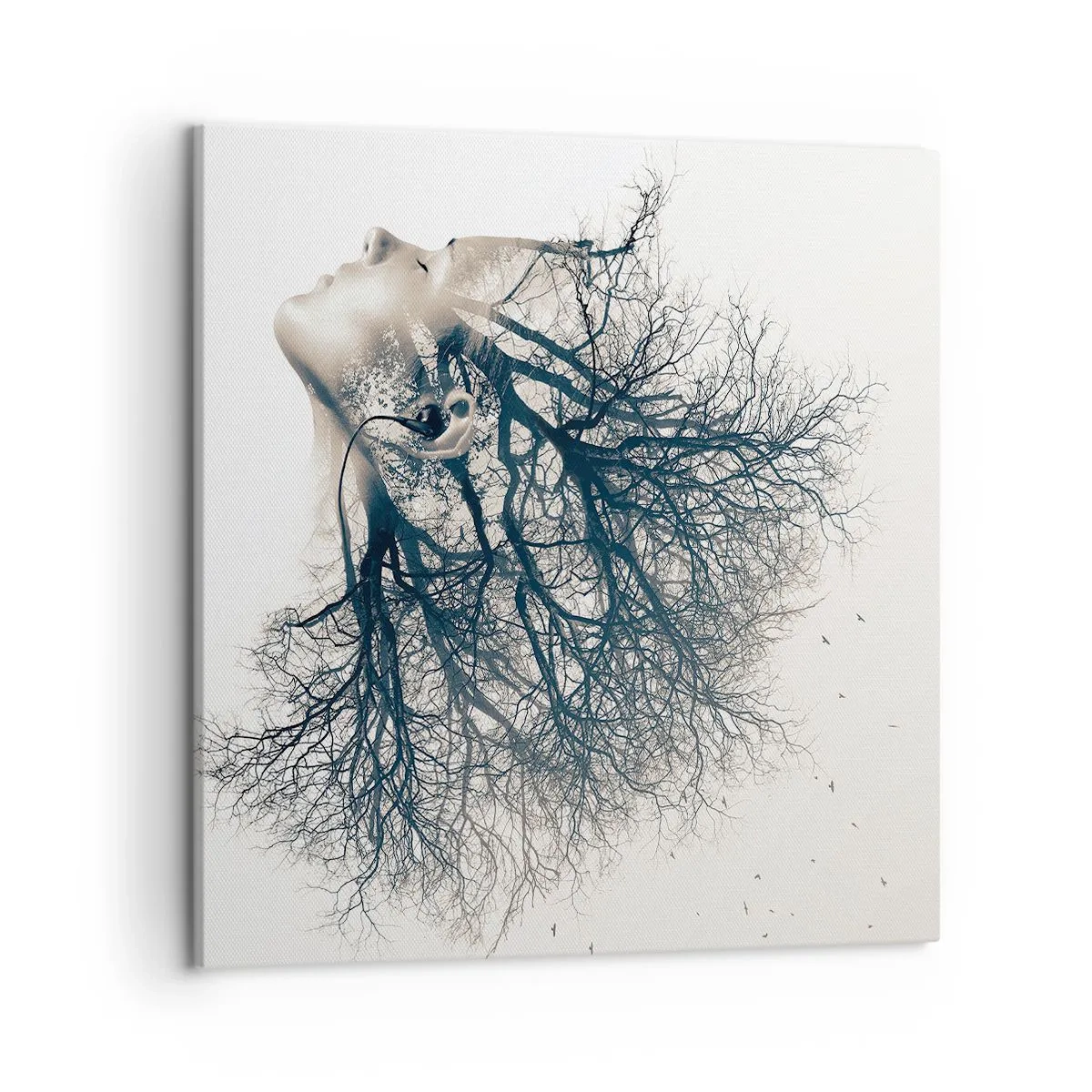 Cuadro sobre lienzo - Impresión de Imagen - Escuchando el susurro de un árbol - 50x50 cm