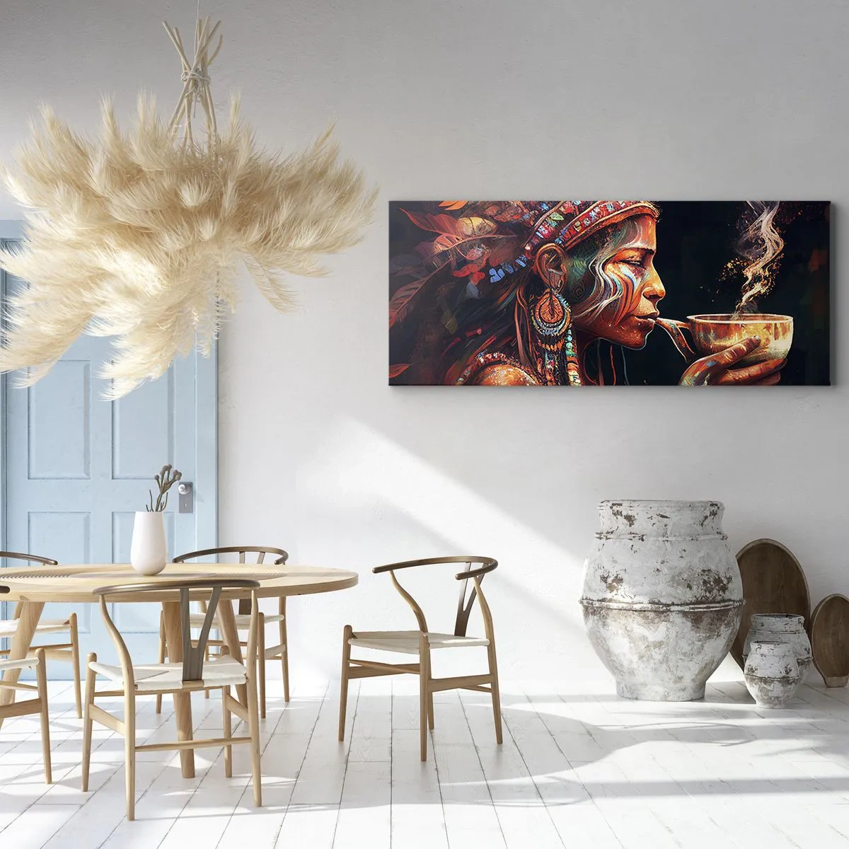 Cuadro sobre lienzo - Impresión de Imagen - Un ritual mágico - 90x30 cm