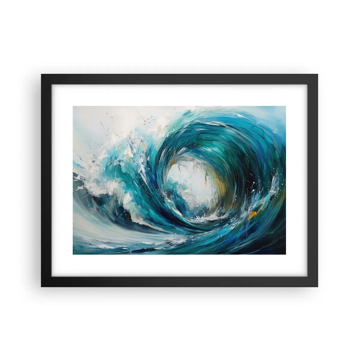 Póster en marco negro - Portal marino - 40x30 cm
