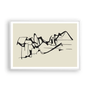 Póster en marco blanco - Tal vez sea un paisaje - 100x70 cm