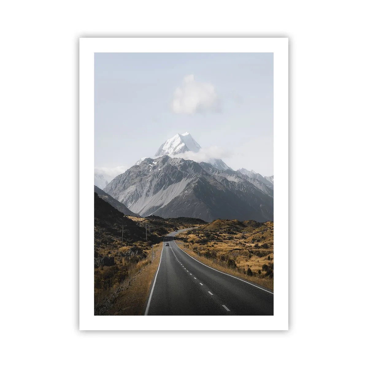 Póster - El camino que conduce a las majestuosas montañas. - 50x70cm - El camino al corazón de las montañas - Decoración de pared moderna para salón y dormitorio ARTTOR