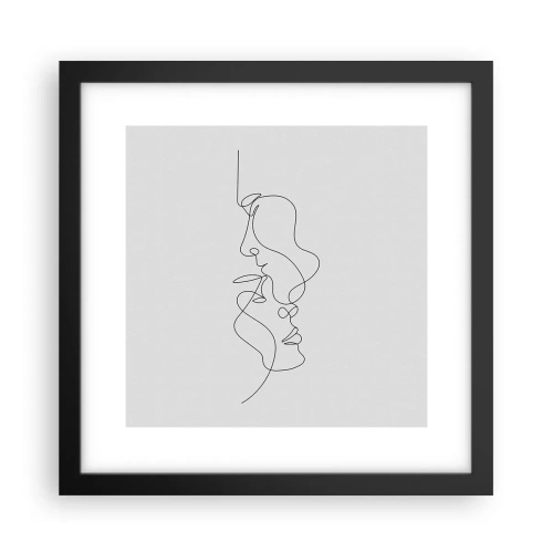 Póster en marco negro - El calor de los deseos lúgubres - 30x30 cm