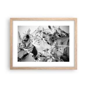Póster en marco roble claro - Un no ramo de flores - 40x30 cm