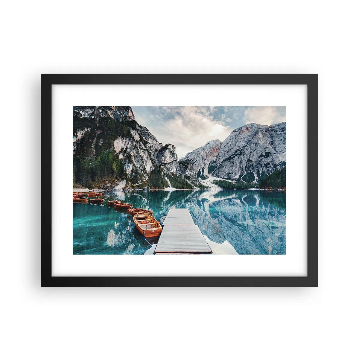 Póster en marco negro - Te mostraremos la fuente de la belleza - 40x30 cm