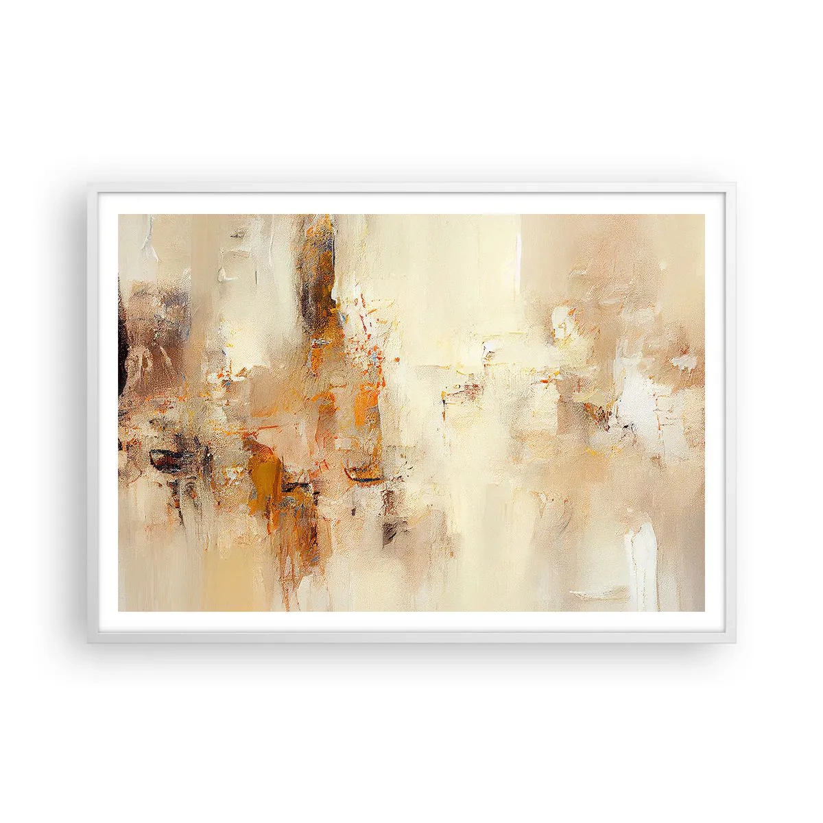 Póster en marco blanco - El alma del ámbar - 100x70 cm