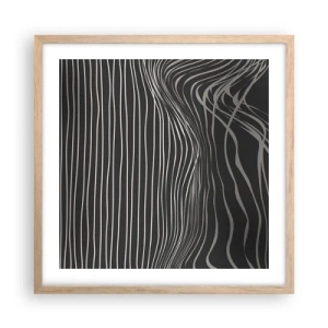 Póster en marco roble claro - Ritmo y acento - 50x50 cm