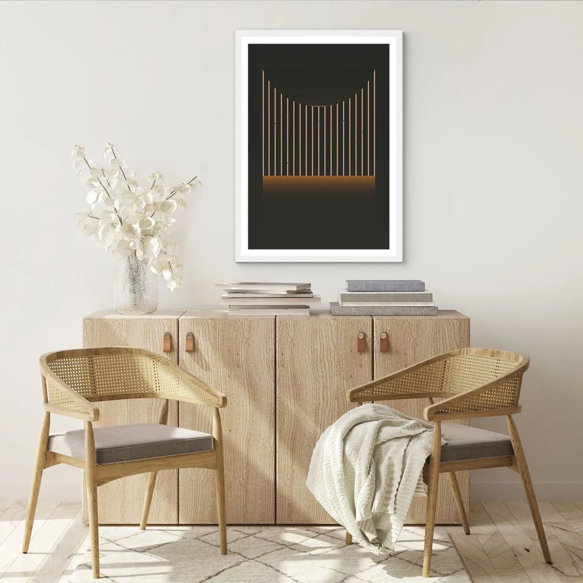 Póster en marco blanco - Explorar la oscuridad - 70x100 cm