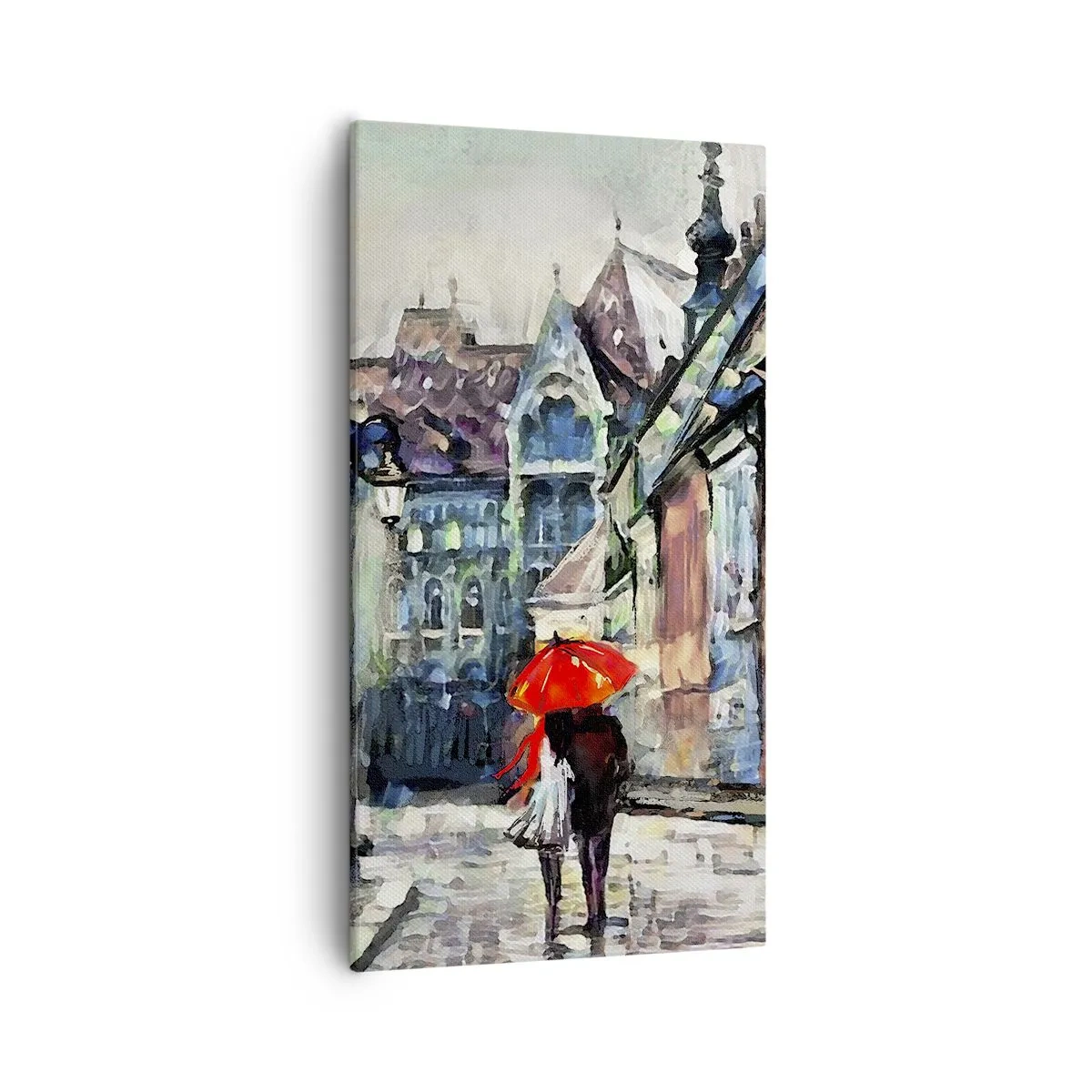 Cuadro sobre lienzo - Impresión de Imagen - Lluvia para dos - 55x100 cm