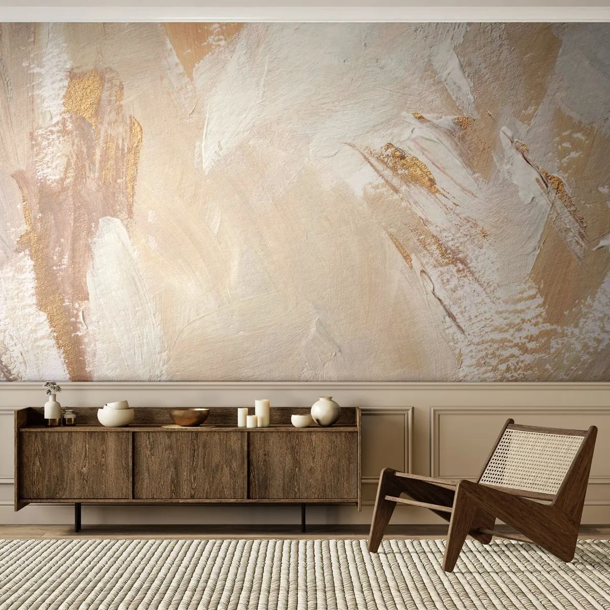Fotomural Premium Canvas - Composición en pastel - minimalista, Brillante, Pedazo - 250x175 cm