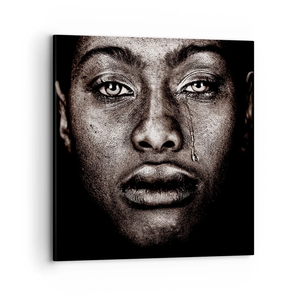 Cuadro sobre lienzo - Impresión de Imagen - Una lágrima - 70x70 cm