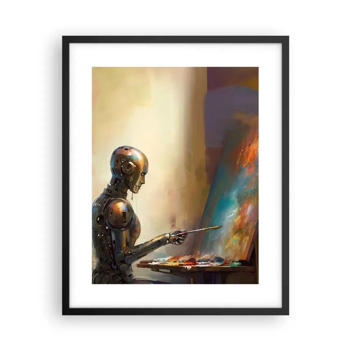 Póster en marco negro - Arte del futuro - 40x50 cm