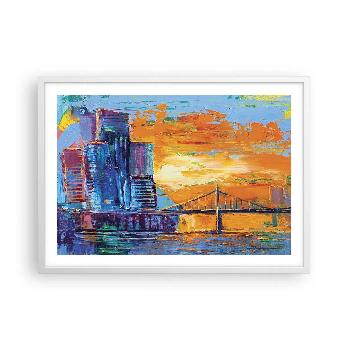 Póster en marco blanco - Cultura y naturaleza - 70x50 cm