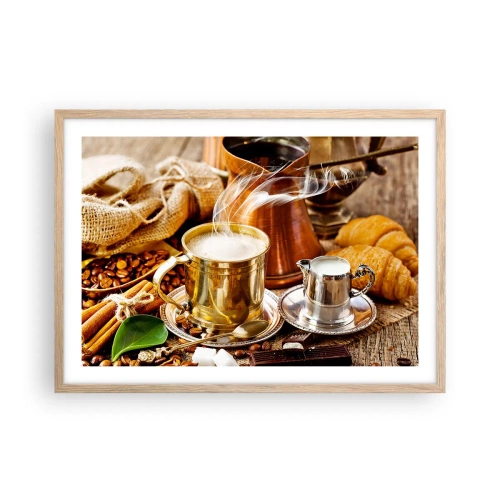 Póster en marco roble claro - Que tengas un buen día - 70x50 cm