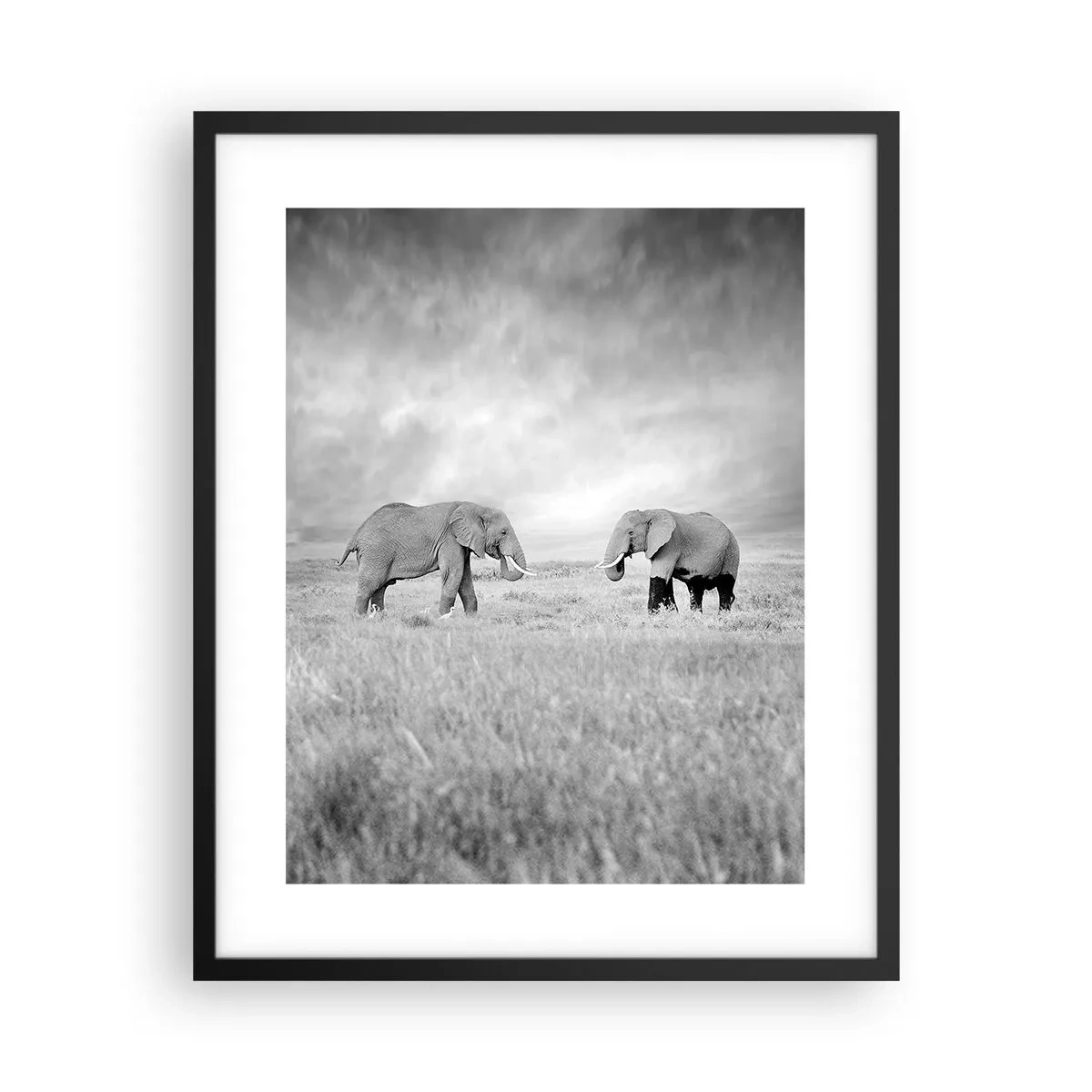Póster en marco negro - El gris es hermoso - 40x50 cm