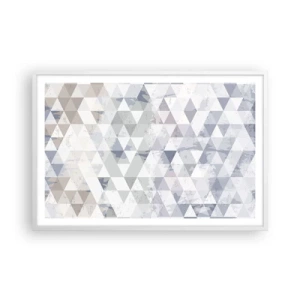Póster en marco blanco - A ritmo de triángulo - 91x61 cm