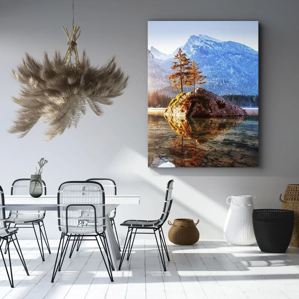 Cuadro sobre lienzo - Impresión de Imagen - La naturaleza bajo la luz - 45x80 cm