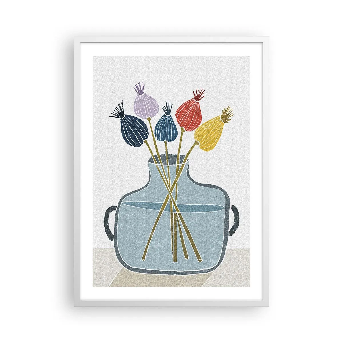 Póster en marco blanco - Como una semilla de amapola - 50x70 cm