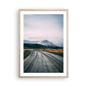 Póster en marco roble claro - En el ambiente islandés - 50x70 cm