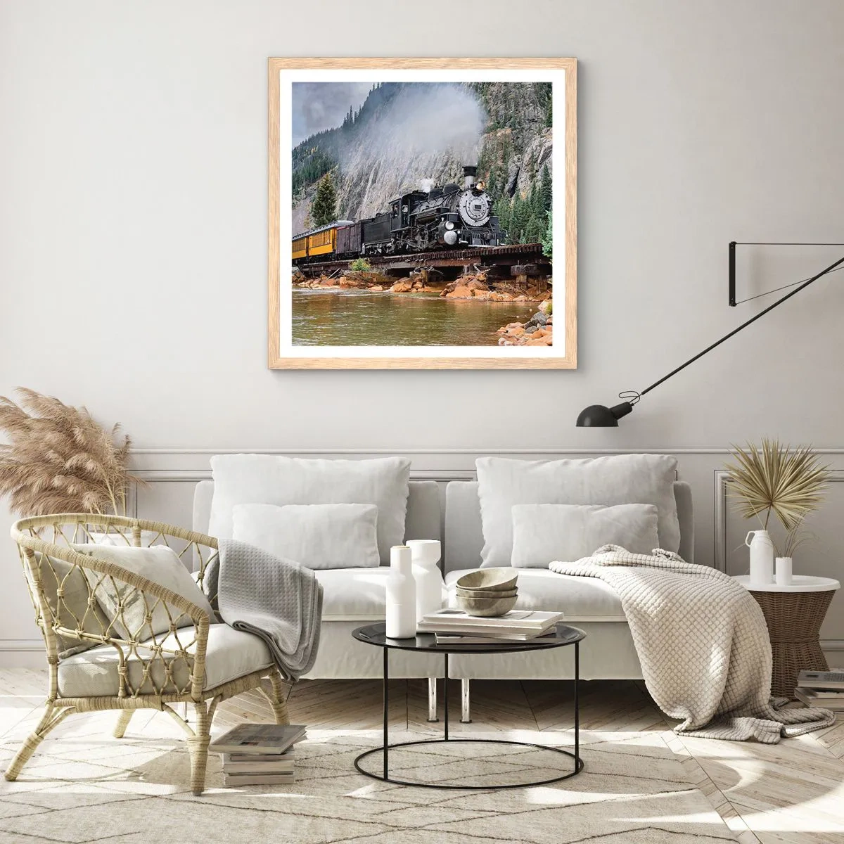 Póster en marco roble claro - ¿Adónde me llevas? - 40x40 cm