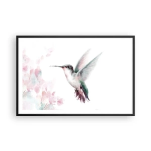 Póster en marco negro - Plasmando el aleteo - 91x61 cm