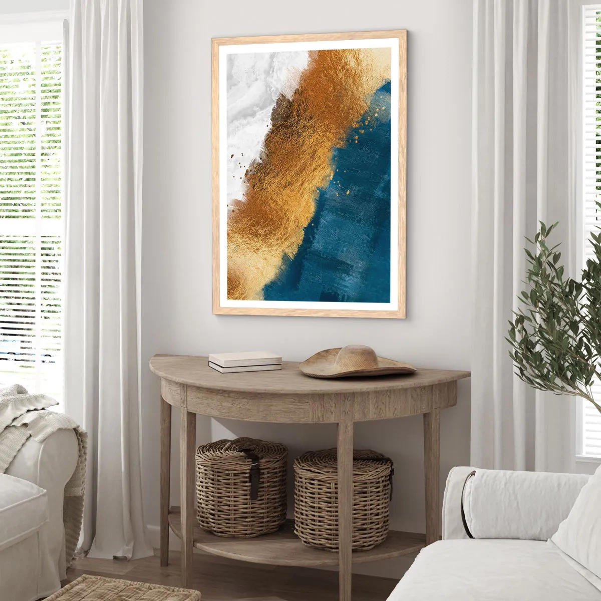 Póster en marco roble claro - Los colores del verano - 61x91 cm