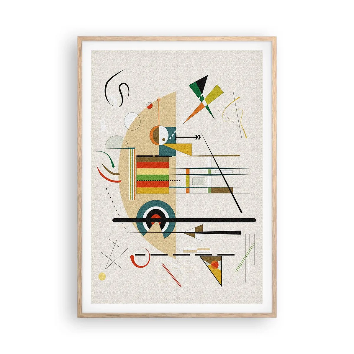 Póster en marco roble claro - Y el mundo ríe - 70x100 cm