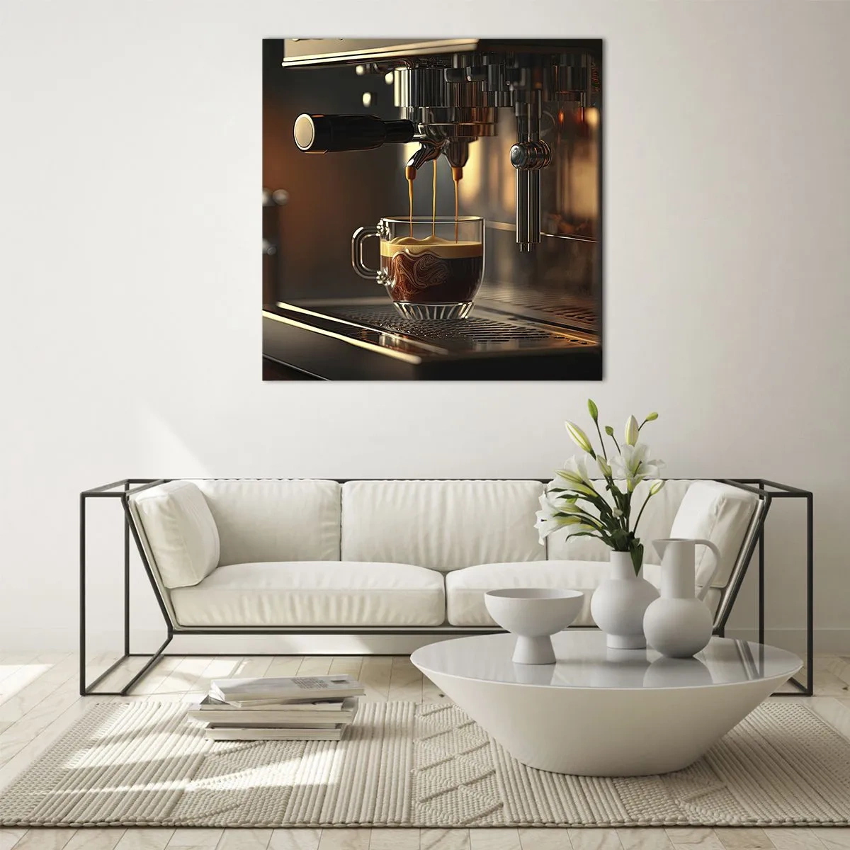 Cuadro sobre vidrio - Impresiones sobre Vidrio - Un brebaje sensual - 50x50 cm