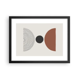 Póster en marco negro - En el centro de la atención - 40x30 cm