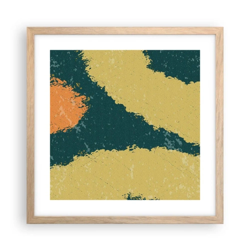 Póster en marco roble claro - Abstracción - a cámara lenta - 40x40 cm