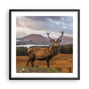 Póster en marco negro - La majestuosidad de la naturaleza - 50x50 cm