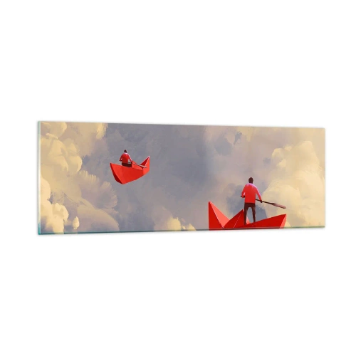 Cuadro sobre vidrio - Impresiones sobre Vidrio - El viaje de un soñador - 90x30 cm