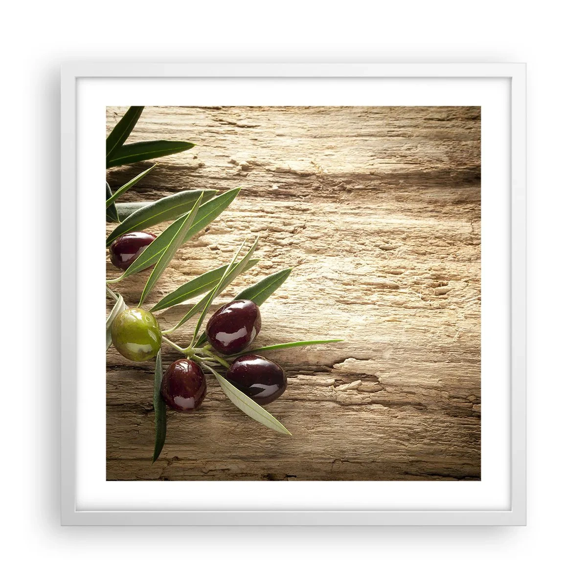 Póster en marco blanco - Directamente de la naturaleza - 50x50 cm