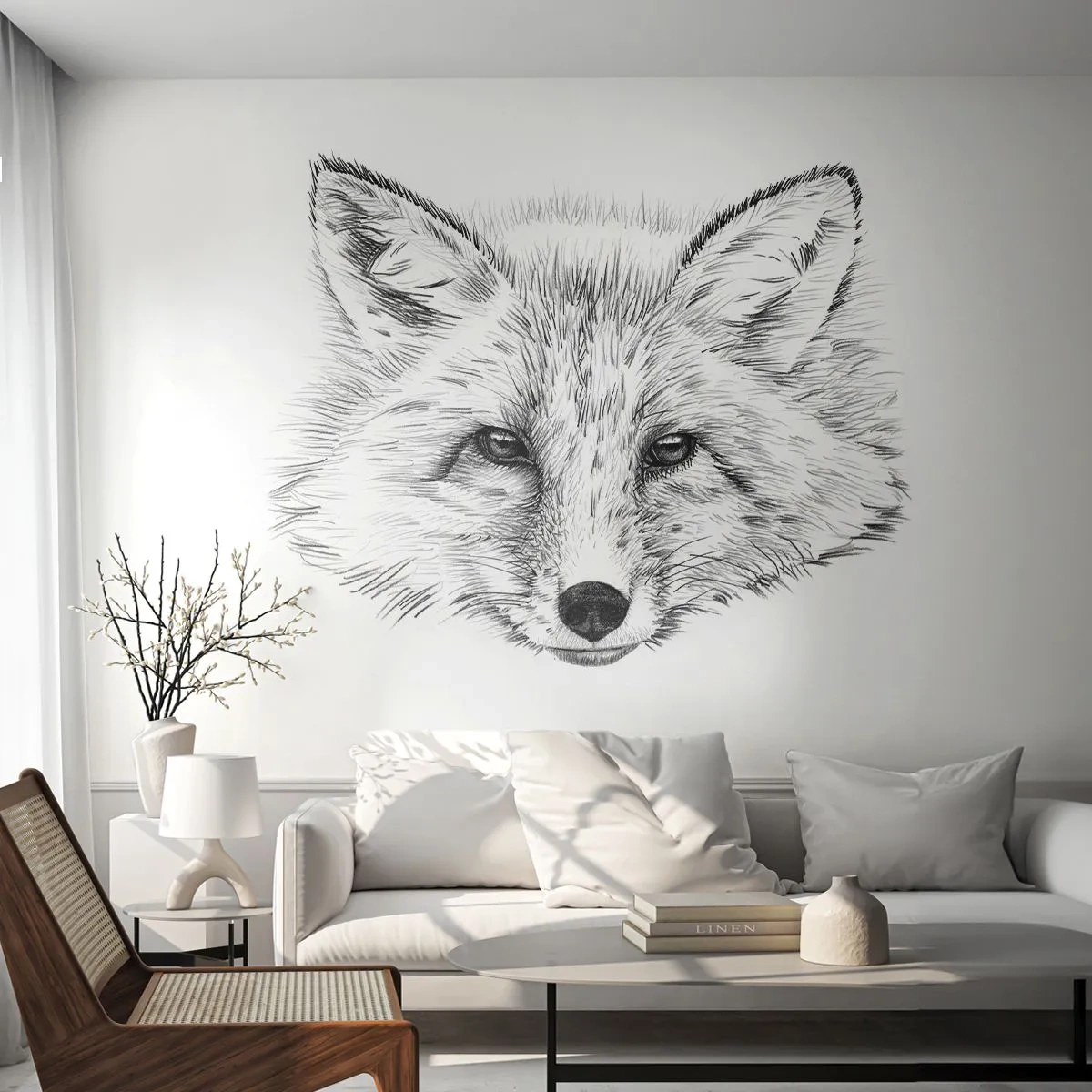 Fotomural Autadhesivo Deluxe Sticker - ¿Pueden mentir estos ojos? - animales, Zorro, Gráficos - 200x140 cm