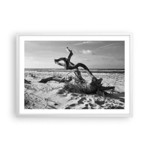 Póster en marco blanco - Escultura marina - 70x50 cm