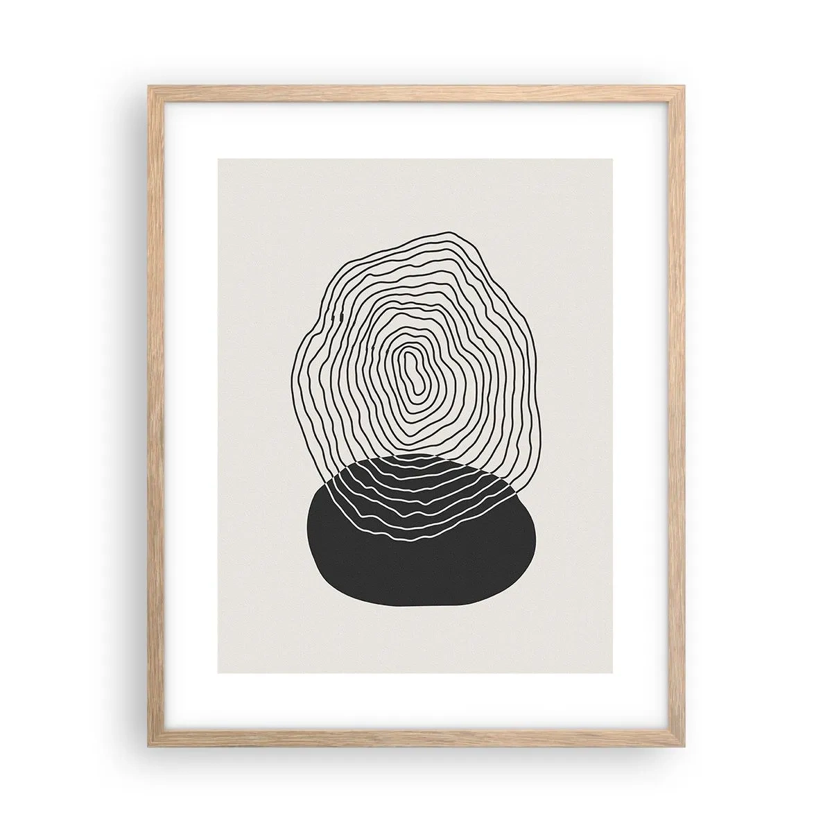 Póster en marco roble claro - Persistencia y vibración - 40x50 cm