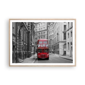 Póster en marco roble claro - La vida cotidiana no tiene por qué ser gris - 100x70 cm