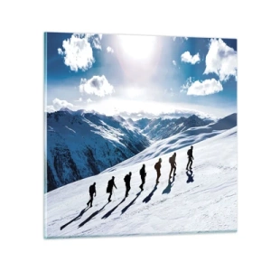 Cuadro sobre vidrio - Impresiones sobre Vidrio - Equipo de conquistadores - 70x70 cm